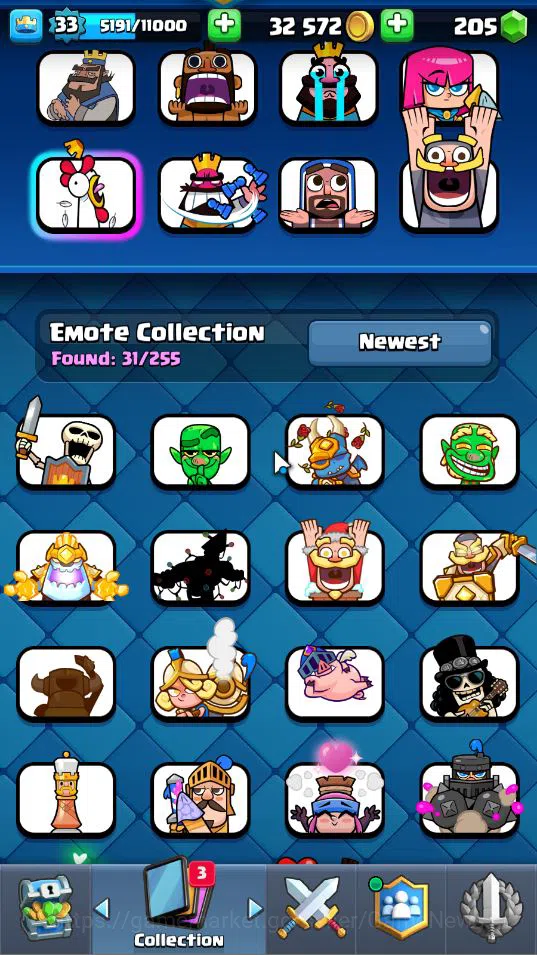Clash Royale Accounts Lv 33|Trophy 6291|KTL 11|Limited Skin|Card 117|1 H image 6