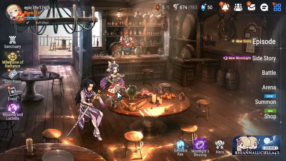Epic Seven Accounts GLOBAL Unverif|New Era|2 ML(Rhianna&Luciella,Bysta image 1