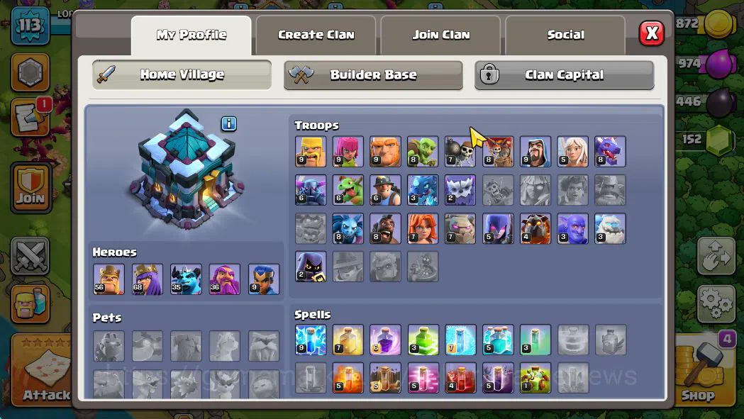 Clash of Clans Accounts Starter TH 13 - BH 6|LV 113|HH 7|BK 56,AQ 68,GW 36,MP 35,RC 9|CN OFF|Protect OFF|TAKE MAIL(COC1973) 12