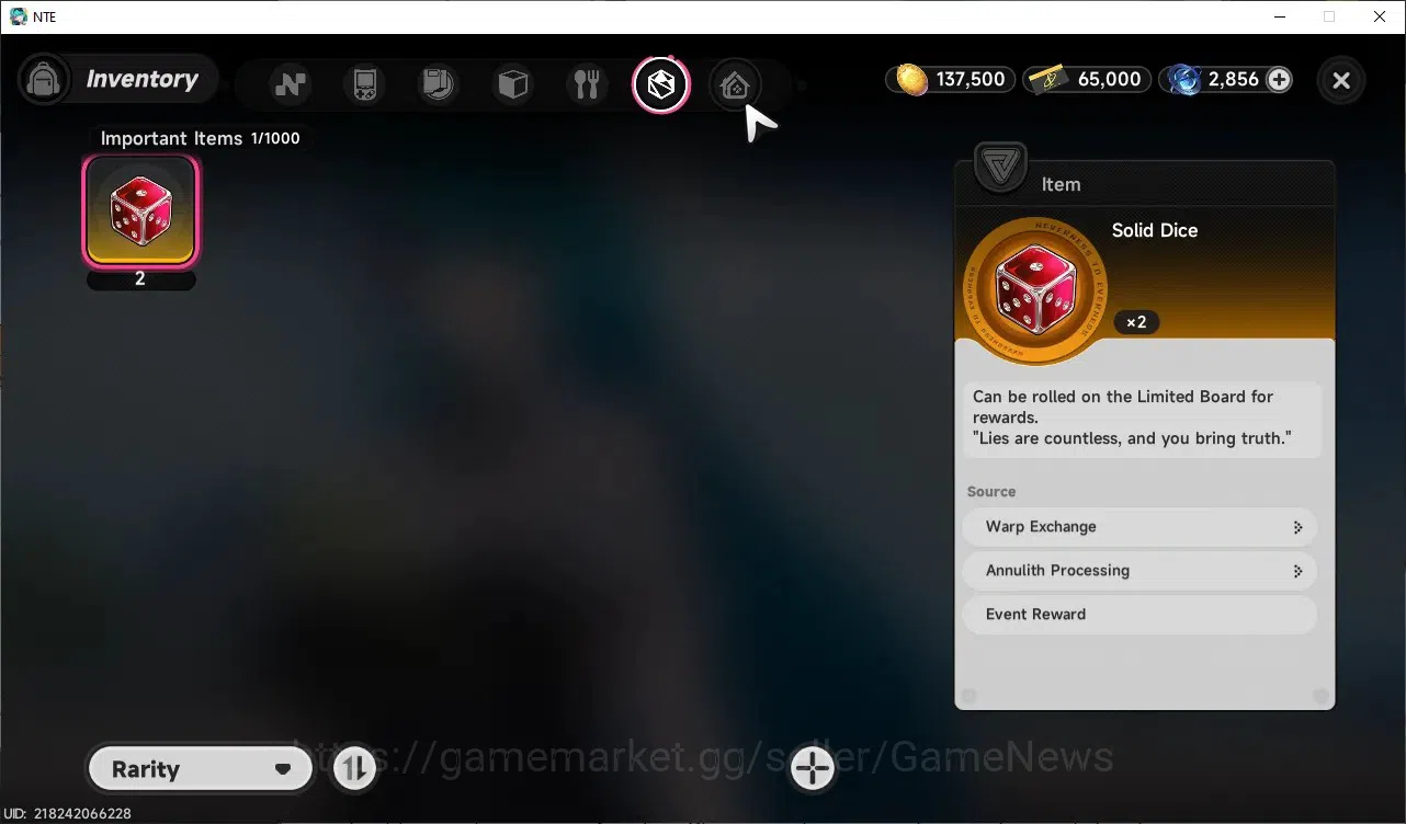 Neverness to Everness Accounts Global NA|HL 3|2,8k Annulith|2 Limited [Shinku,Nanally]|1 Selecor Box|Underboss 13
