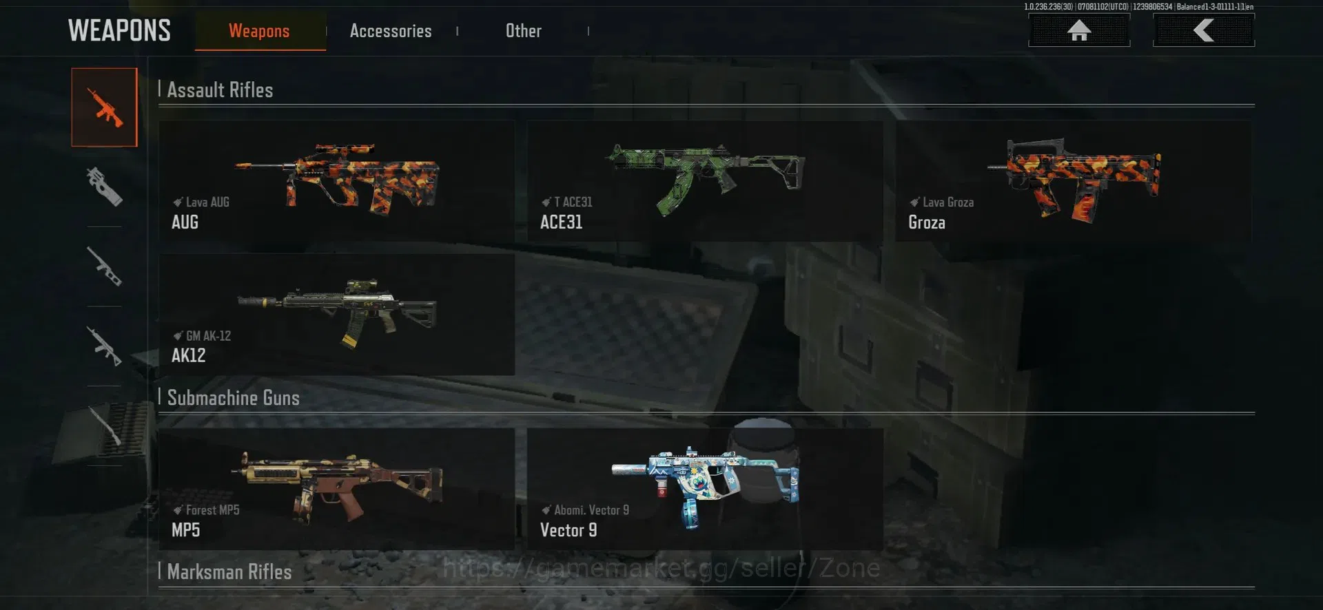 Arena Breakout Accounts High-End Mobile|LV 20 | SV 10 M | CV 7,8 M | Lava AUG, T ACE31, Lava Groza, SM AK-12, Forest MP5 4