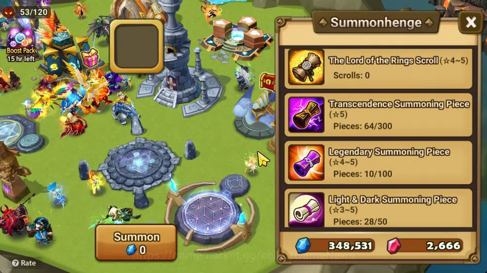 Summoners War: Sky Arena Accounts Mid-Game ASIA Lv 53|1 LD [Laima]|2,6K Gems|18 Total NB5(Juno,Teshar,Shi 14