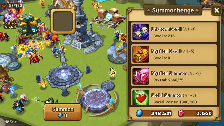 Summoners War: Sky Arena Accounts Mid-Game ASIA Lv 53|1 LD [Laima]|2,6K Gems|18 Total NB5(Juno,Teshar,Shi 15