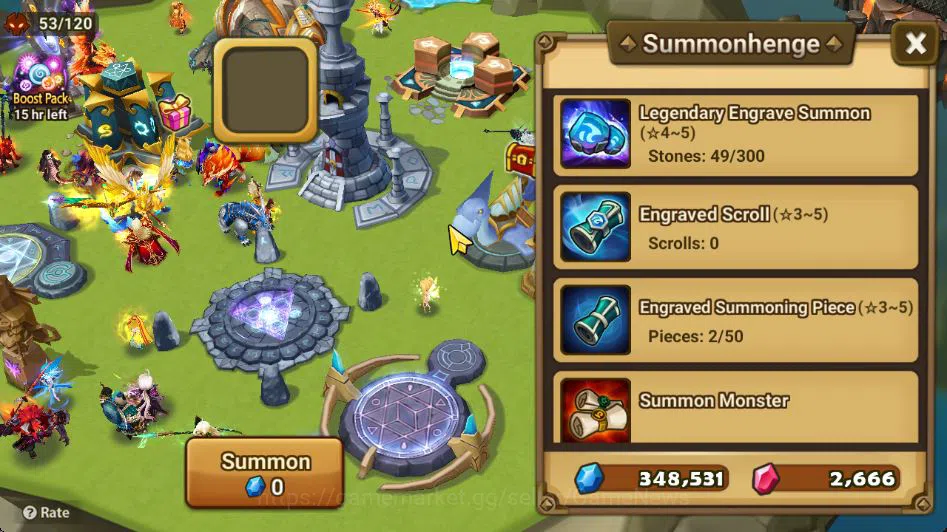 Summoners War: Sky Arena Accounts Mid-Game ASIA Lv 53|1 LD [Laima]|2,6K Gems|18 Total NB5(Juno,Teshar,Shi 16