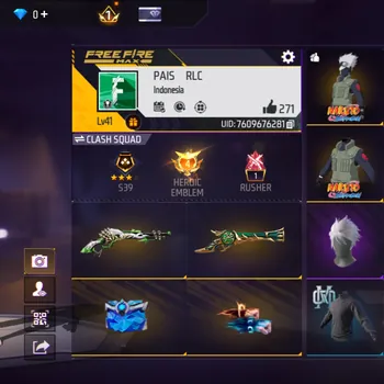 Free Fire Accounts SPEK ELIT CS - M1887 LUMUT - M1887 TROMPET - ANIMASI LOBY TORNADO - SKIN TINJU ON - BAJU HITAM POLOS