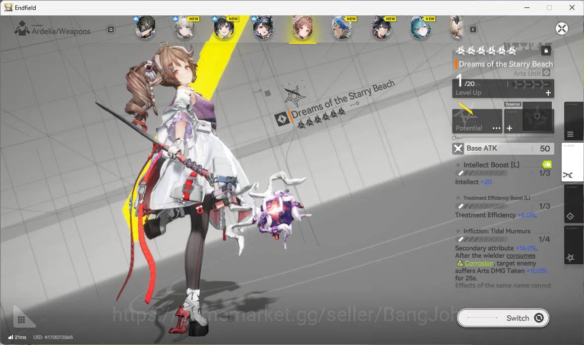 Arknights: Endfield Accounts ASIA|Fresh starter|1 limit| Tangtang, Ardelia+sign image 2