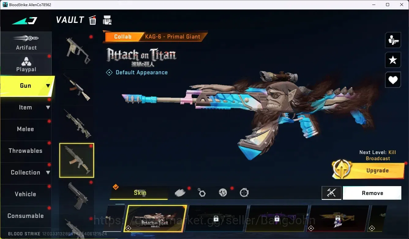Blood Strike Accounts ASIA |2 Collab Gun [EVA&AOT]|2 Ultra Gun|4 Legend  image 3