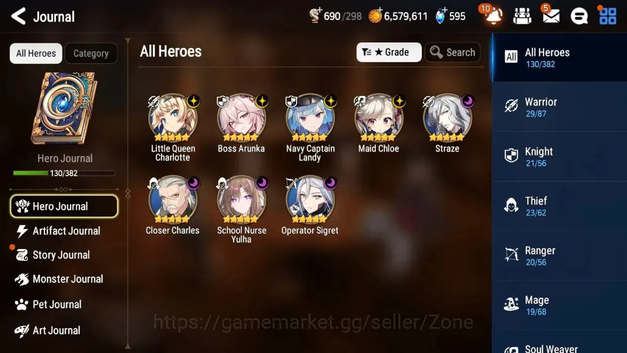 Epic Seven Accounts High-End Global Unverif|8ML (SNYulha, BArunka, NCLandy, MChloe, Etc.)|PoH+BlessON|Stigma 2
