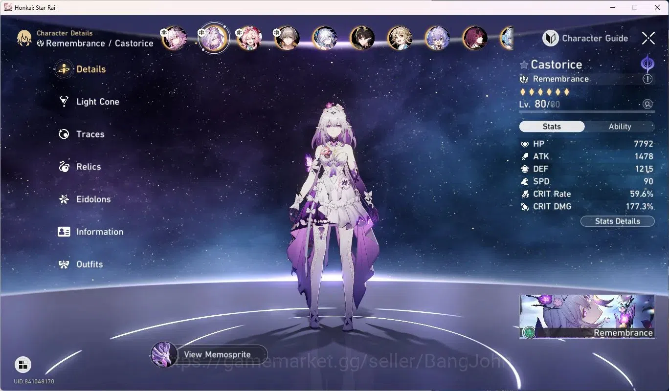 Honkai Star Rail Accounts ASIA | 18 Lim|Castorice Lv80|Evernight Lv80|Hyacin image 4