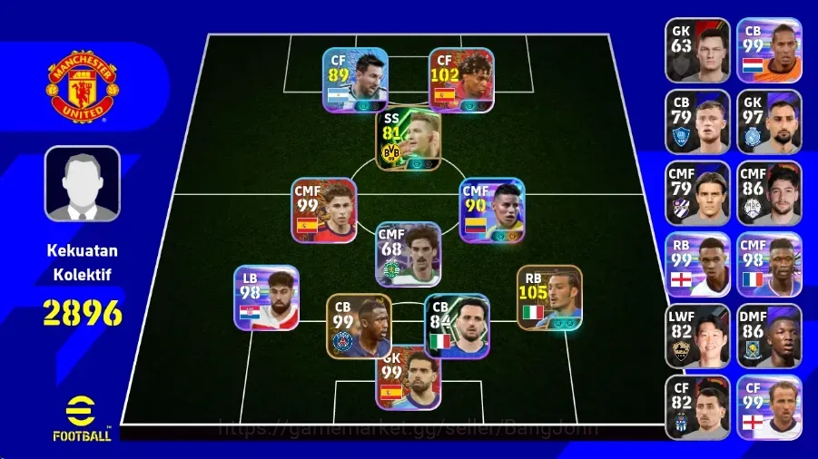 eFootball Accounts Legends & Iconic Players Android|PW 2896|James Rodriguez ShowT,Marco Reus Epic,Andrly Shevchenko 1