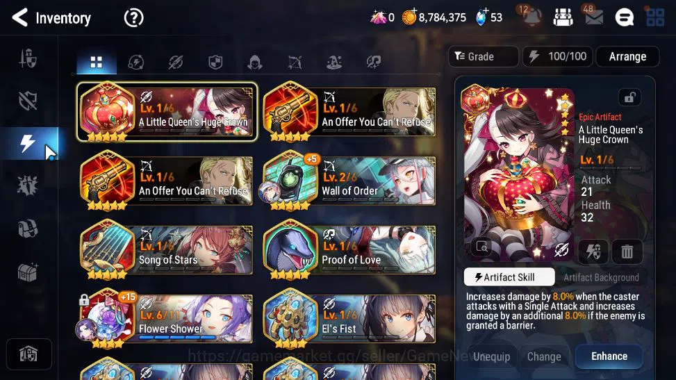 Epic Seven Accounts Mid-Tier GLOBAL Unverif|Starter|4 ML(DK Sharun, TE Kayron, etc)+ Setsuka,etc|Poh+Bles ON|14K 4