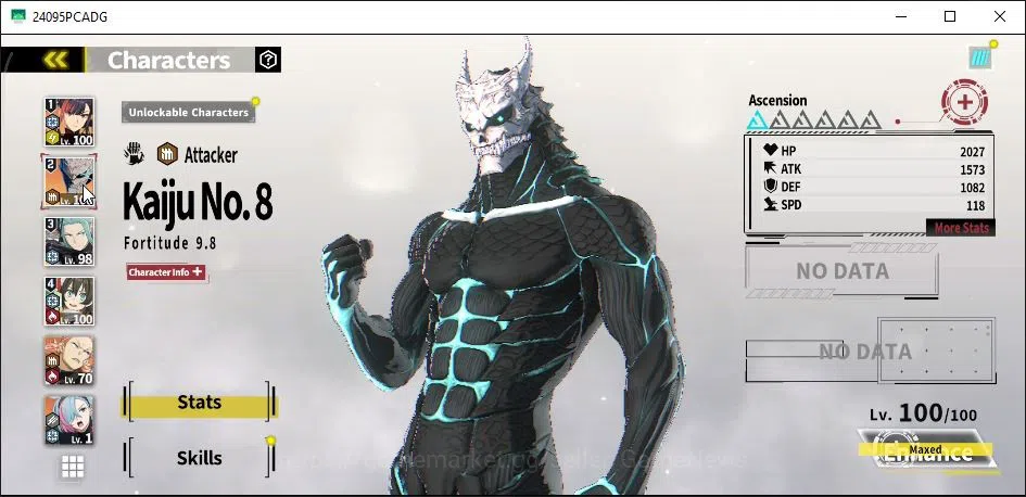 Kaiju No. 8 The Game Accounts [MOBILE] PR 46|11 SSR 5Limit (Zoee Wanderfalke,Aka image 12