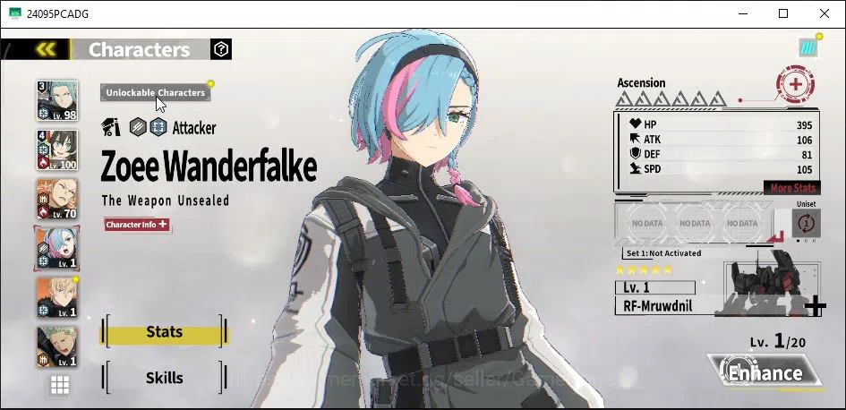 Kaiju No. 8 The Game Accounts [MOBILE] PR 46|11 SSR 5Limit (Zoee Wanderfalke,Aka image 2