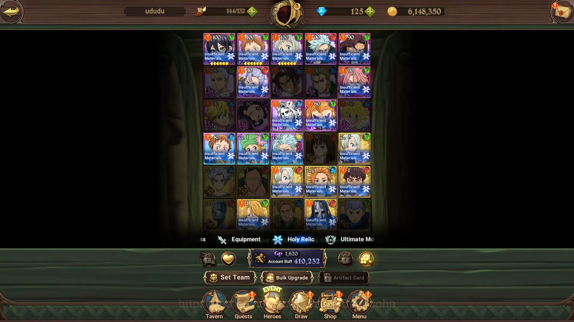 The Seven Deadly Sins: Grand Cross Accounts Others GLOBAL|410k CC|UR OppressorDK,Thor,DKM,etc|Take mail|check SS|7DS272B 7