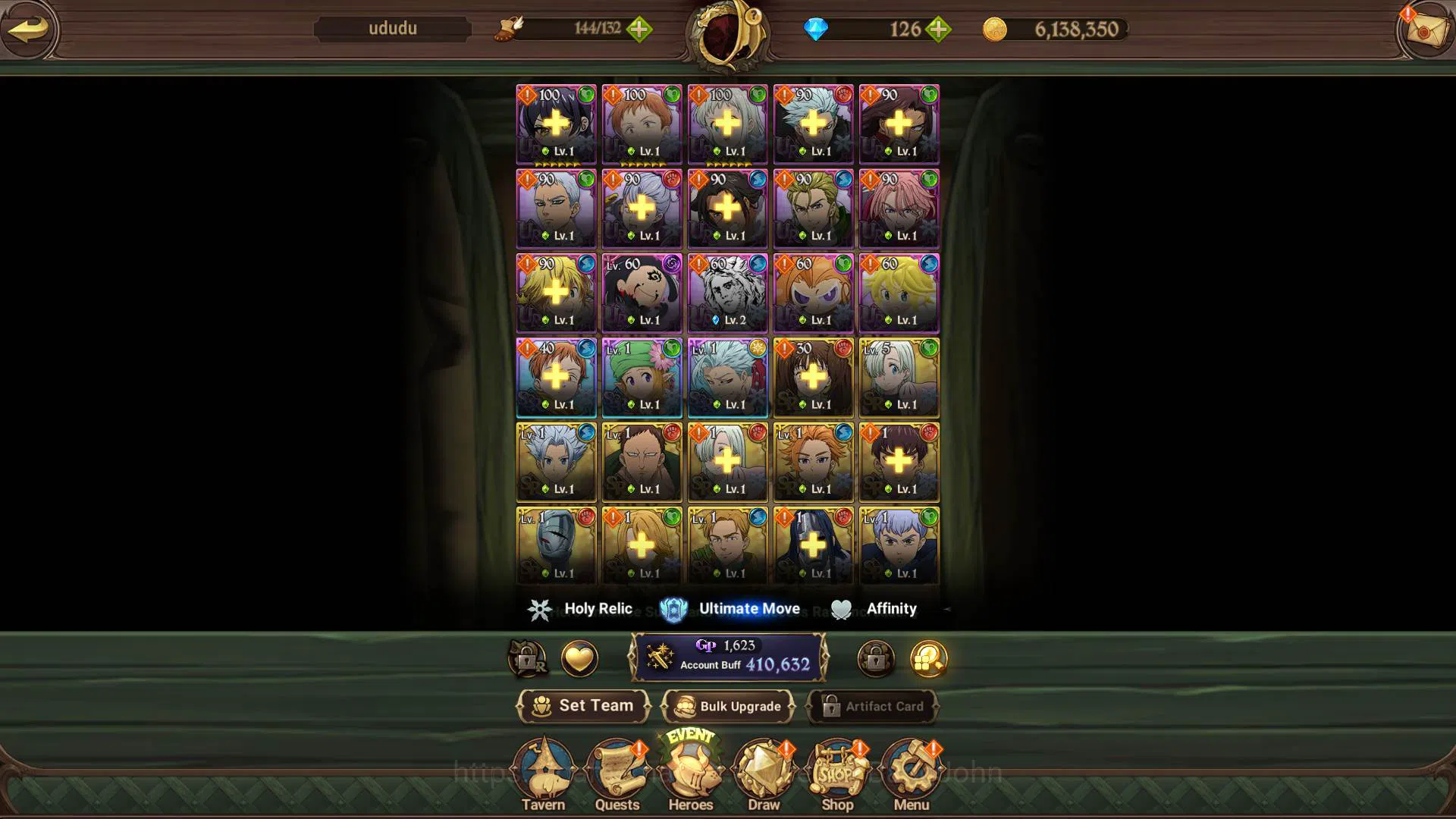 The Seven Deadly Sins: Grand Cross Accounts Others GLOBAL|410k CC|UR OppressorDK,Thor,DKM,etc|Take mail|check SS|7DS272B 9