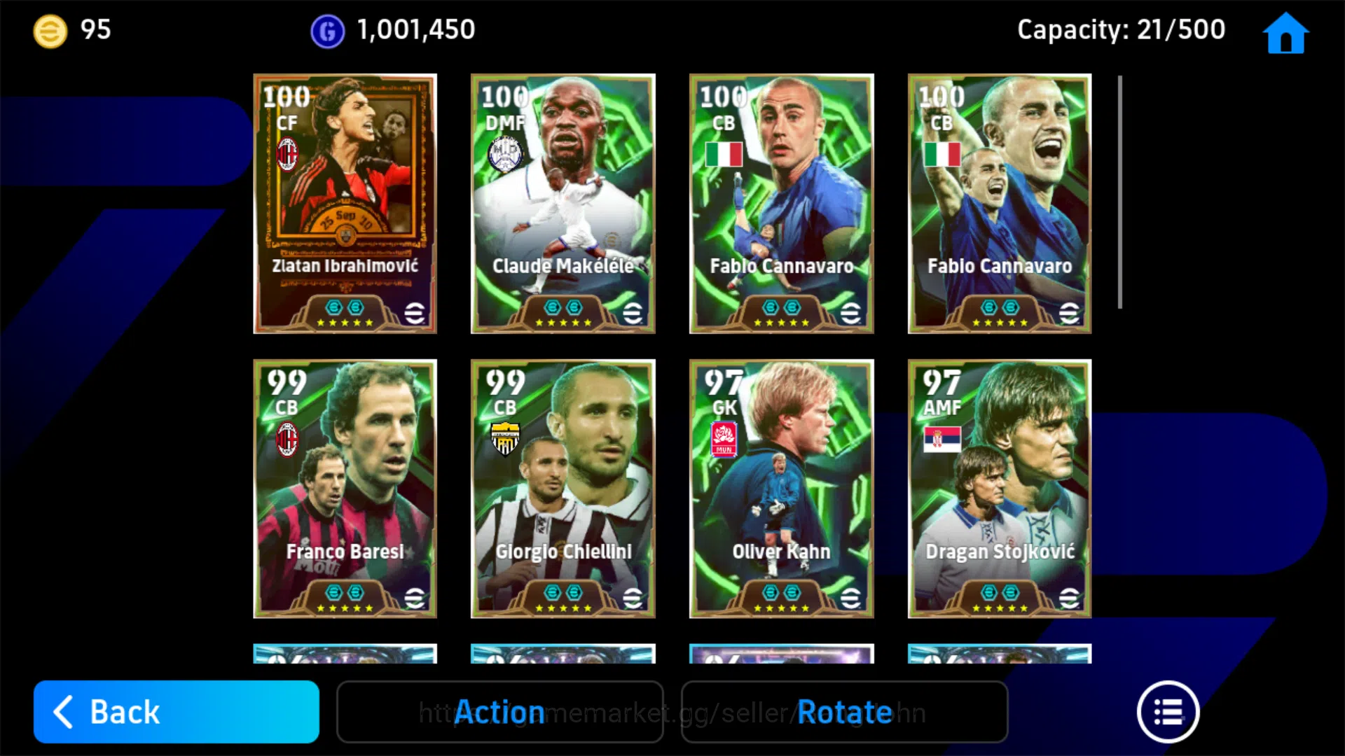 eFootball Accounts Others | Power 3199 | Ibrahimovic Bigtime | Makelele Epic | Fabio Cannavaro Epic EFB619B 3