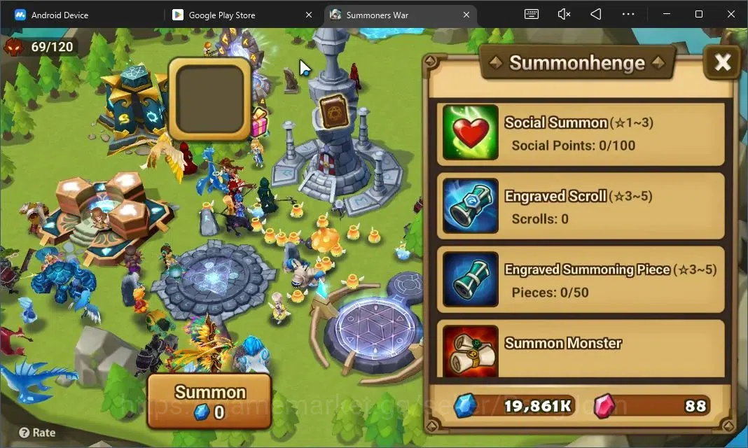 Summoners War: Sky Arena Accounts Starter GLOBAL | NB 5 TESHAR,Starter Gacha 115 12Y+160 11Y Scrool, 3 Legendary All 6