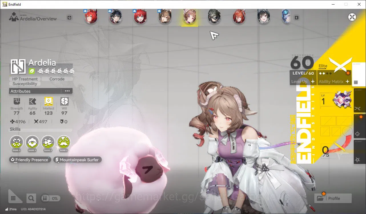 Arknights: Endfield Accounts Asia END Lv52 20K Oro|5 SSR(LaevaSign,Gilberta+Sig image 4
