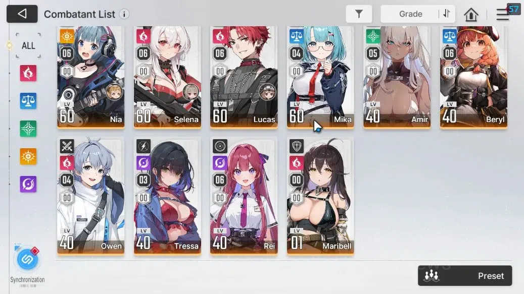 Chaos Zero Nightmare Accounts GLOBAL Lv 54|11 SSR[HeidemarieM4,Diana,Nine,Khalip image 4