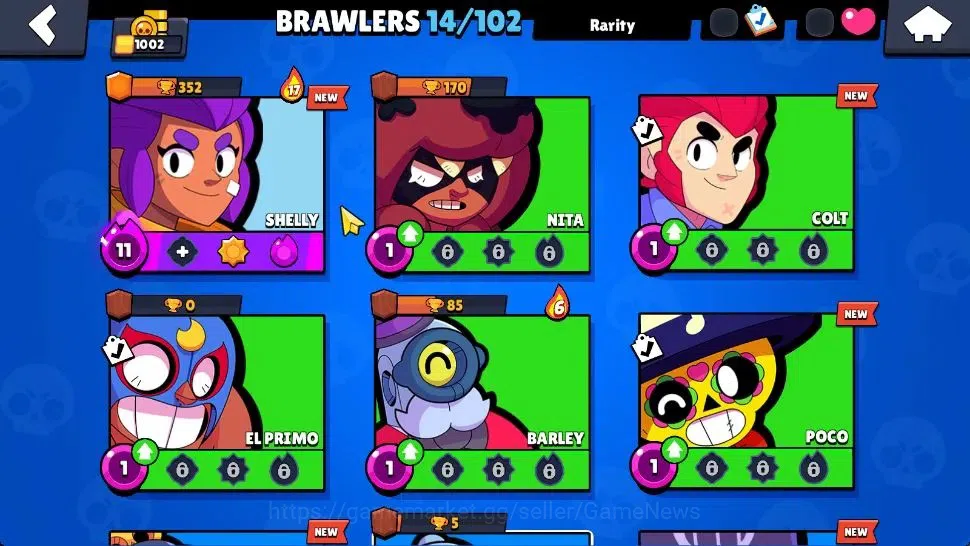 Brawl Stars Accounts 1002 Trophy|14 Brawlers 2 Max Lvl [Grom,Shelly]|1  image 7