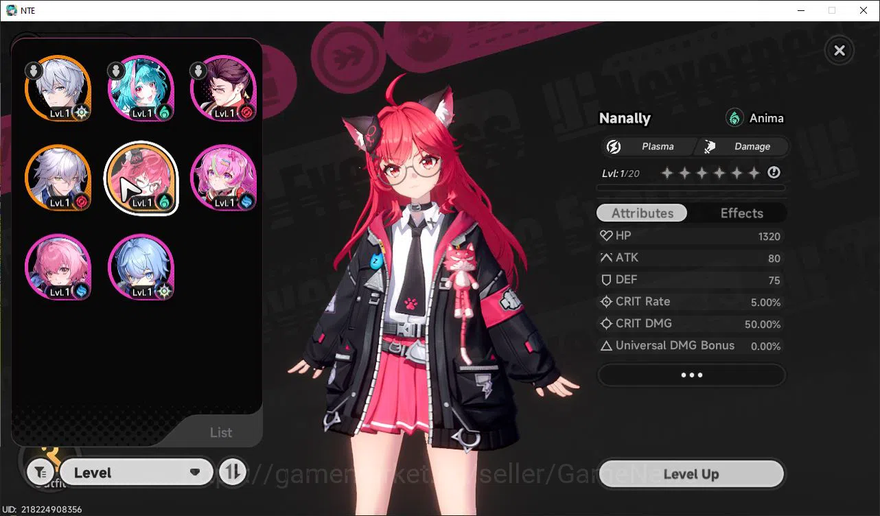 Neverness to Everness Accounts GLOBAL EU|HL 3|2 SSR Limited Nanally, Baicang + 5 image 1