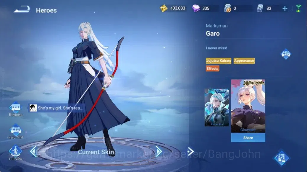 Honor of Kings Accounts Global | 112H 206S | Jujutsu Kaisen Garo, BLEACH B image 11