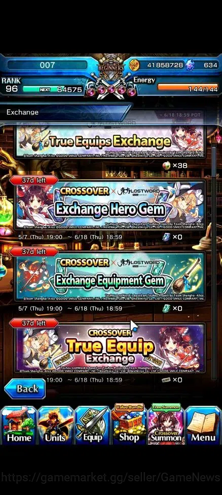 Grand Summoners Accounts End-Game Global|Rank 96|634 cc|27 Ascend+10 TW|[Roy,Emiya,Jay,DLS Rimuru,Illya,Etc]+TW,S 9