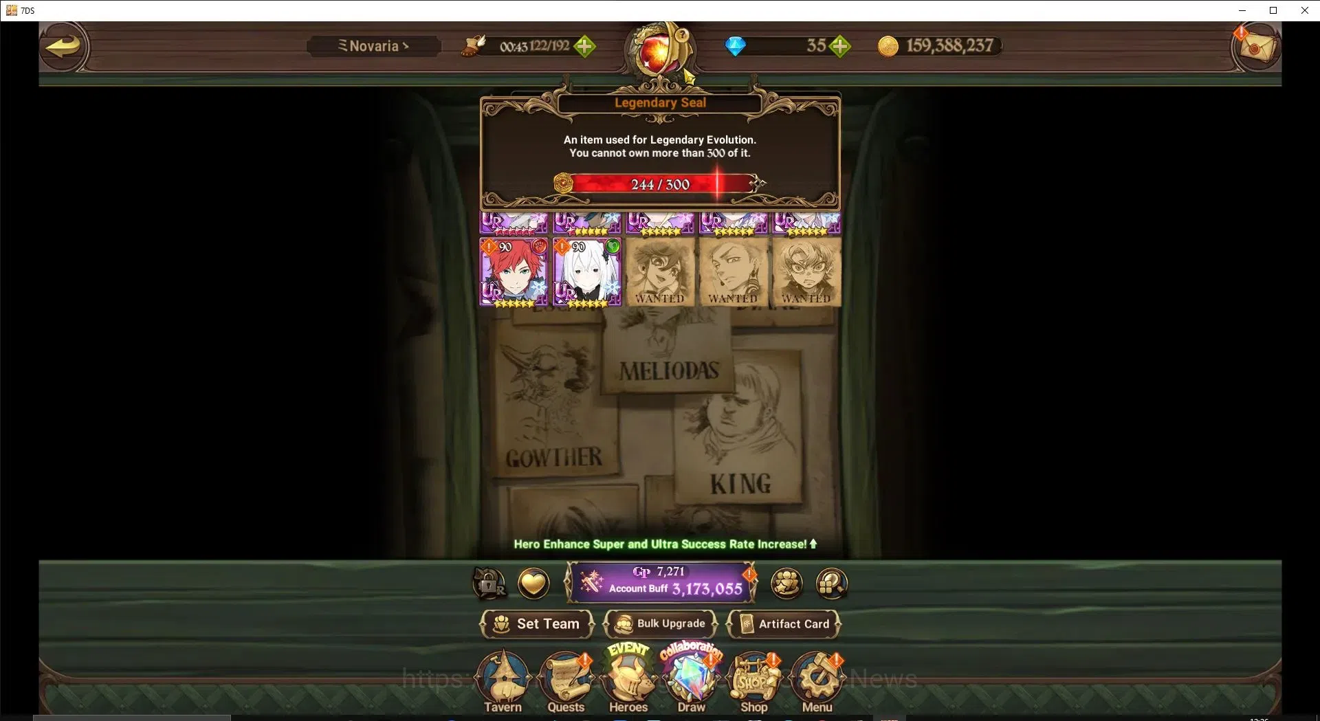 The Seven Deadly Sins: Grand Cross Accounts Endgame Global|3,1M CC|244 LS|3 LR+5 UR+Many 5