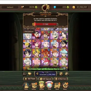 The Seven Deadly Sins: Grand Cross Accounts Endgame GLOBAL|3,2M CC|5 LR 10 UR+Collab