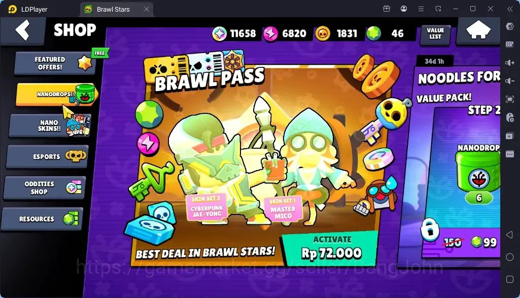 Brawl Stars Accounts Global |Trophy 775| Brawler 1 Max |Skins 2 Mythic,4 Epic|Bling 11658|Protect Off|Check SS BRS319B 13