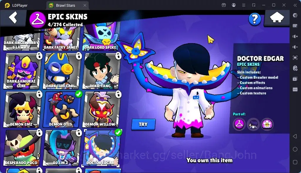 Brawl Stars Accounts Global |Trophy 775| Brawler 1 Max |Skins 2 Mythic,4 Epic|Bling 11658|Protect Off|Check SS BRS319B 7