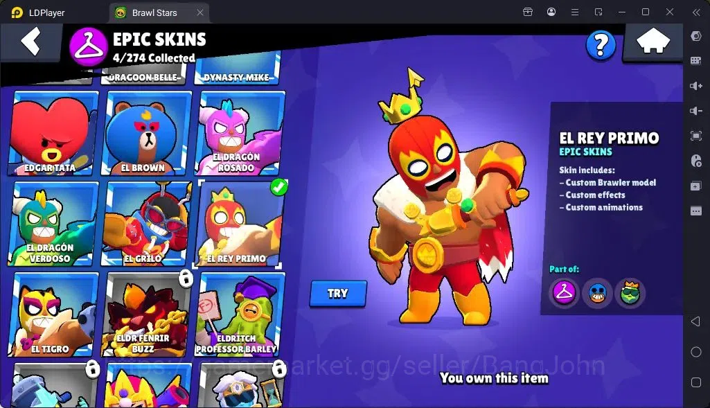 Brawl Stars Accounts Global |Trophy 775| Brawler 1 Max |Skins 2 Mythic,4 Epic|Bling 11658|Protect Off|Check SS BRS319B 8
