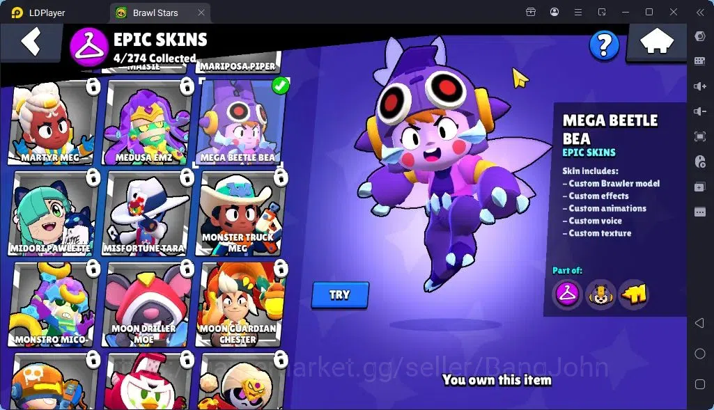 Brawl Stars Accounts Global |Trophy 775| Brawler 1 Max |Skins 2 Mythic,4 Epic|Bling 11658|Protect Off|Check SS BRS319B 9