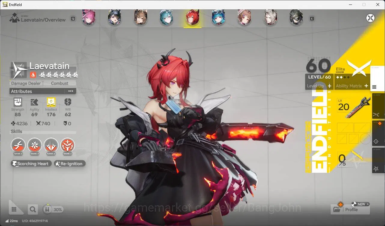 Arknights: Endfield Accounts ASIA | LVL 52 | Yvonne, Tangtang, Gilberta, Laveta image 10