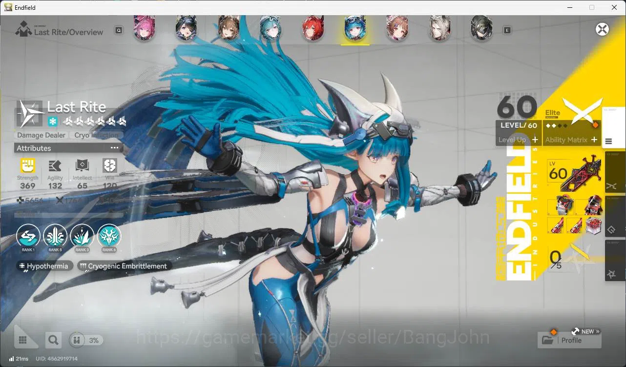 Arknights: Endfield Accounts ASIA | LVL 52 | Yvonne, Tangtang, Gilberta, Laveta image 11