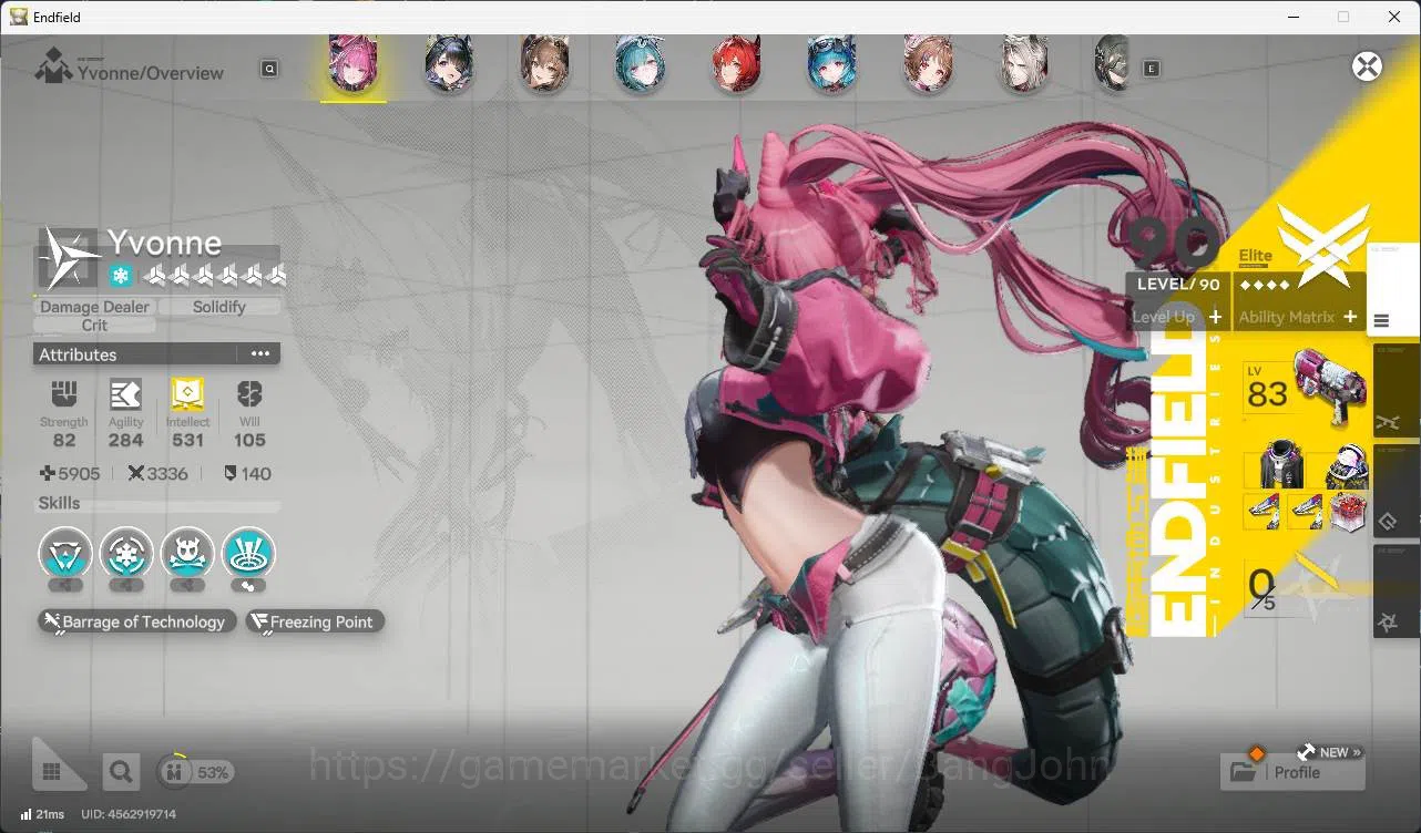 Arknights: Endfield Accounts ASIA | LVL 52 | Yvonne, Tangtang, Gilberta, Laveta image 6