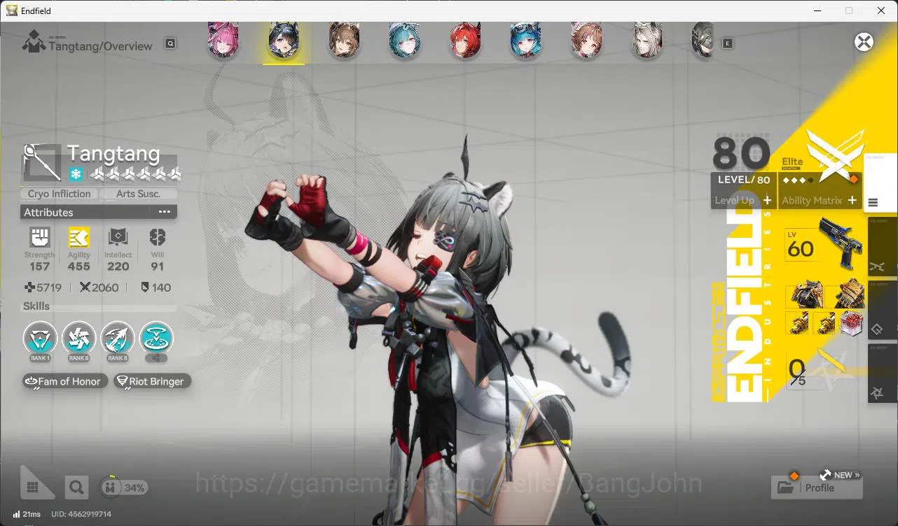 Arknights: Endfield Accounts ASIA | LVL 52 | Yvonne, Tangtang, Gilberta, Laveta image 7