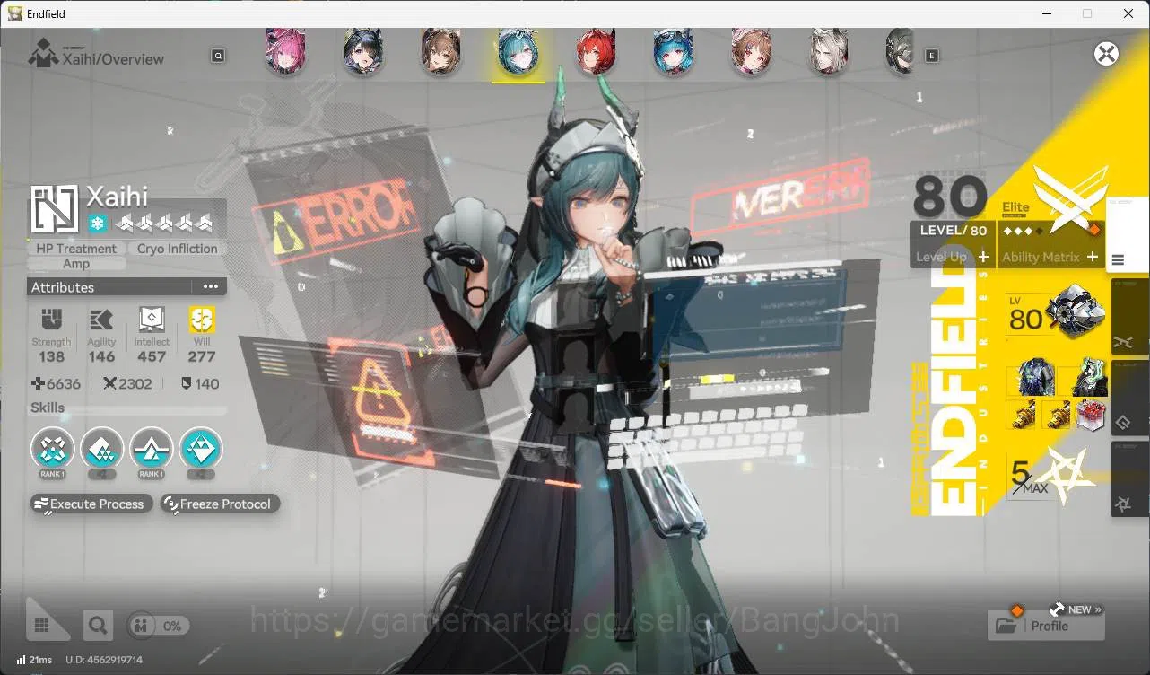 Arknights: Endfield Accounts ASIA | LVL 52 | Yvonne, Tangtang, Gilberta, Laveta image 9
