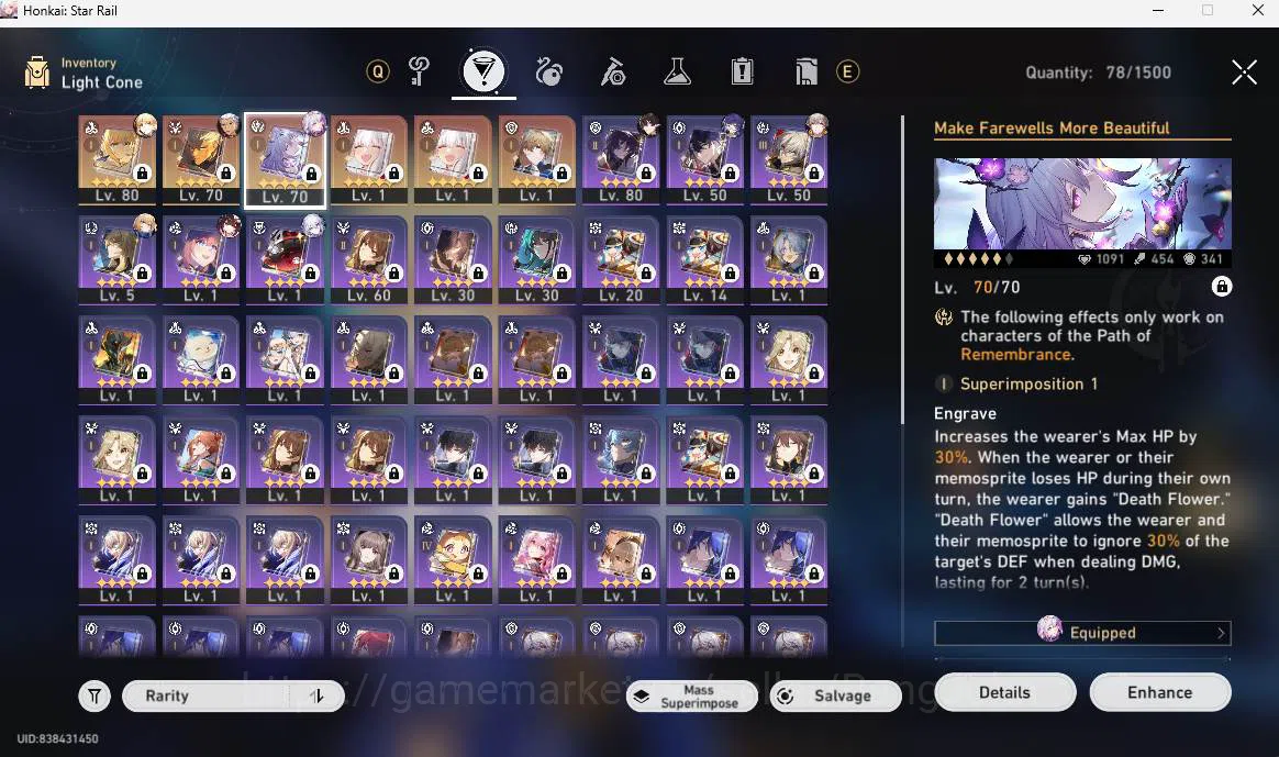 Honkai Star Rail Accounts ASIA|TL 65|11 limit|LC Sign(Castorice,Archer,Saber image 4