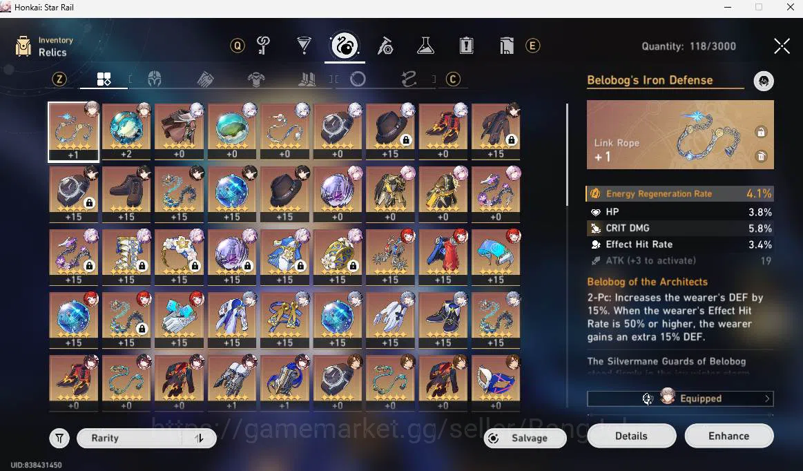 Honkai Star Rail Accounts ASIA|TL 65|11 limit|LC Sign(Castorice,Archer,Saber image 5
