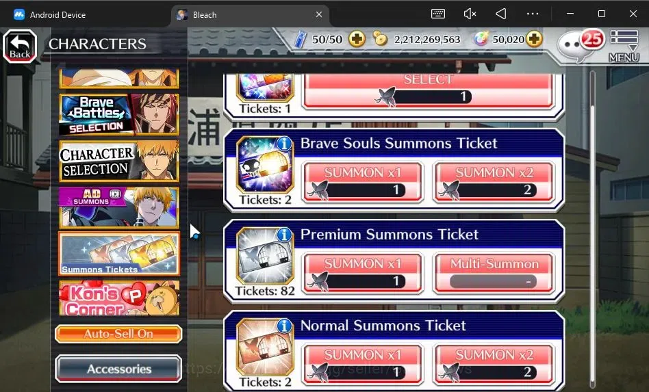 Bleach: Brave Souls Accounts [GLOBAL]50K Orb|2 New Ichigo Renewed,Rukia 10th An image 15