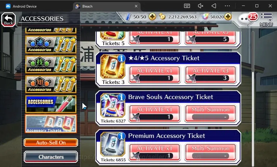 Bleach: Brave Souls Accounts [GLOBAL]50K Orb|2 New Ichigo Renewed,Rukia 10th An image 16