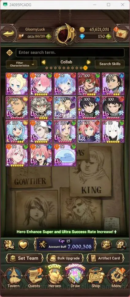 The Seven Deadly Sins: Grand Cross Accounts ASIA|7M CC|LR Mesis 4/6|UR NSalos 1/6,Menor 2/6,KO image 5