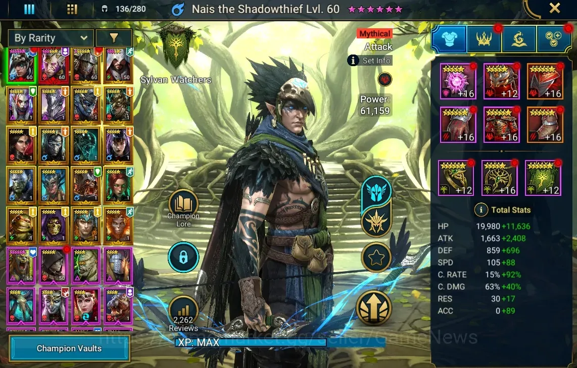 Raid: Shadow Legends Accounts Mid-Game Lv 39|697K PWR|2 Mythic(Starsage 1