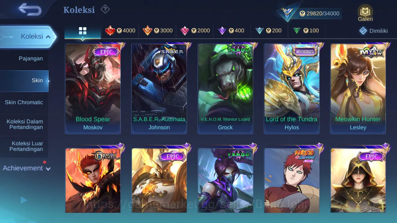 Mobile Legends: Bang Bang Accounts GLOBAL Hero 111 Skin 147 | KOF Karina | Dtamer Val image 4