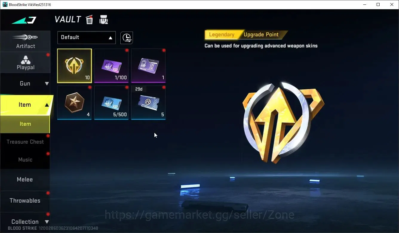 Blood Strike Accounts High-End ASIA|Ultra Striker ZERO Nullifier | Ultra M700 Iridian | 3 Legendary Guns | 2 Limited 8