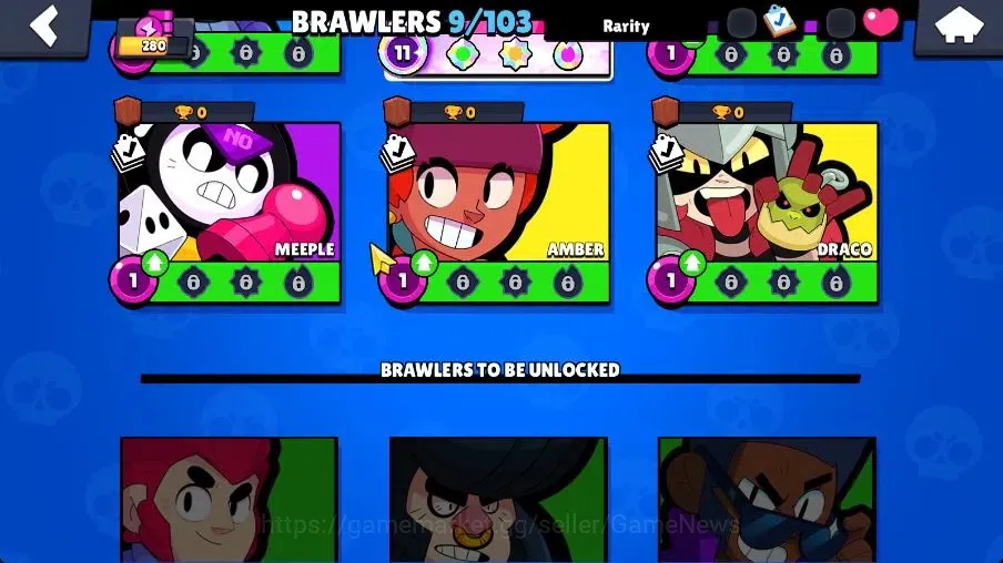 Brawl Stars Accounts 280 Trophy|Starter|9 Brawlers 1 Max Lv [Bibi]|5100 image 9