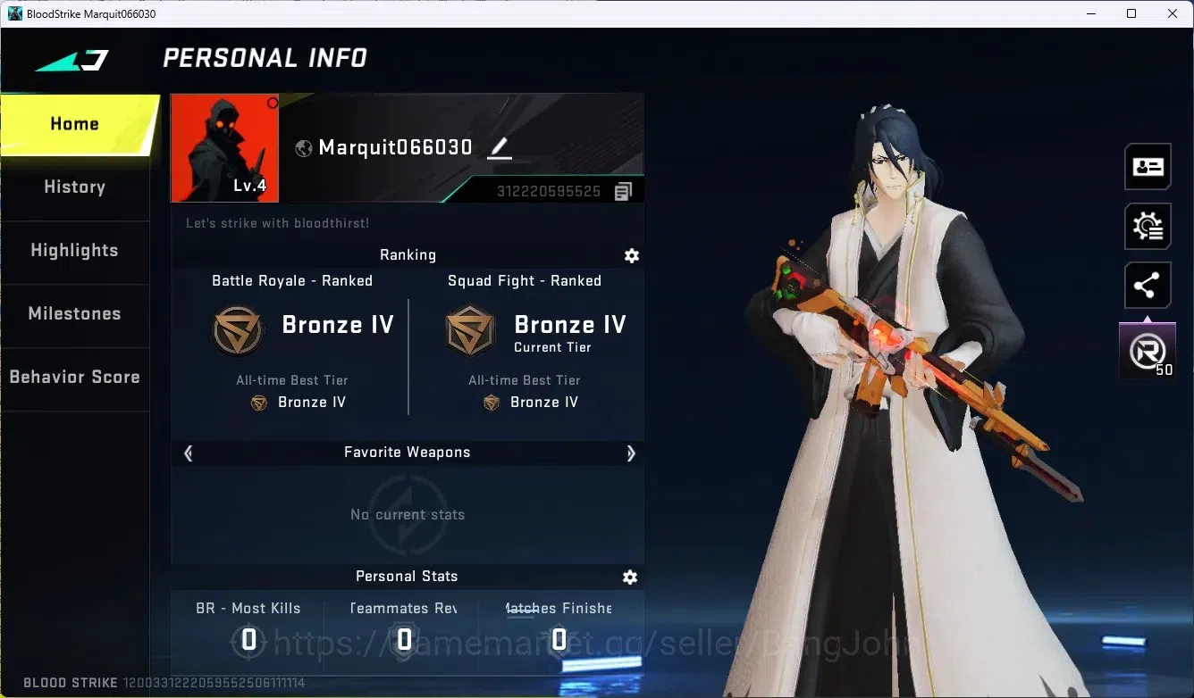 Blood Strike Accounts ASIA|Collab Gun MCX - EVA-00|1 Legendary Gun|Colla image 1