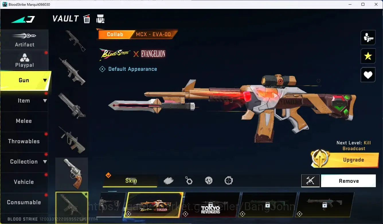 Blood Strike Accounts ASIA|Collab Gun MCX - EVA-00|1 Legendary Gun|Colla image 3
