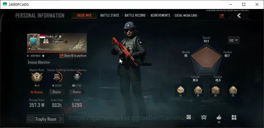 Arena Breakout Accounts Others MOBILE|Lvl 30|SV 357M|CV 284M|5 Utopia+2 Document|9 Set|Battle Machete,Sapper Shovel|Manny 2